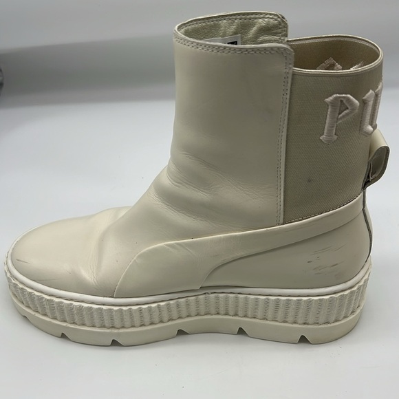 Fenty X Puma - By Rihanna Vanilla Ice Chelsea Chunky Leather Ankle Boot Size 8 - Picture 7 of 16